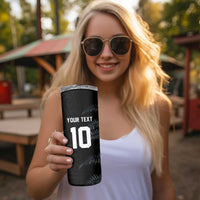 Custom New Zealand Football-Towards World Cup 2026 Skinny Tumbler LT03 - Polynesian Pride