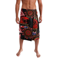 Tonga and Australia ANZAC Day Lavalava Aboriginal and Ngatu Art Pattern - Gallipoli Lest We Forget