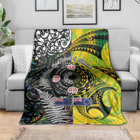 New Zealand and Cook Islands Together Blanket Tatau Art Tribal Pattern-Maori Tattoo with Fern and Paua Shell LT03 - Polynesian Pride