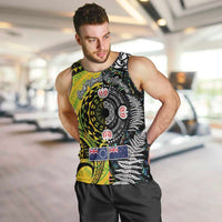 New Zealand and Cook Islands Together Men Tank Top Tatau Art Tribal Pattern-Maori Tattoo with Fern and Paua Shell LT03 Art - Polynesian Pride