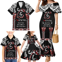 Aotearoa Toitu Te Tiriti-Maori Taniwha Family Matching Mermaid Dress and Hawaiian Shirt Toitu Te Whenua Toitu Te Reo Maori LT03 - Polynesian Pride