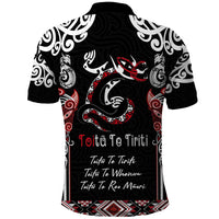 Aotearoa Toitu Te Tiriti-Maori Taniwha Polo Shirt Toitu Te Whenua Toitu Te Reo Maori