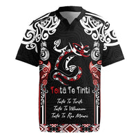Aotearoa Toitu Te Tiriti-Maori Taniwha Rugby Jersey Toitu Te Whenua Toitu Te Reo Maori