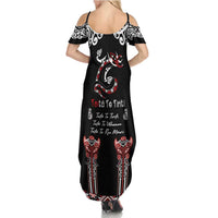 Aotearoa Toitu Te Tiriti-Maori Taniwha Summer Maxi Dress Toitu Te Whenua Toitu Te Reo Maori