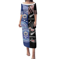 Personalised Aotearoa and Samoa Together Family Matching Puletasi and Hawaiian Shirt Tatau Art Tattoos-Taniko and Tukutuku with Maori Pattern