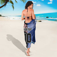 Custom Aotearoa and Samoa Rugby Sarong Maori Warrior and Teuila Emblem-Tatau with Taniko Art