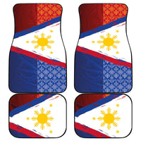 Philippines National Flag Day Car Mats Polynesian and Yakan Tattoo Brush Style