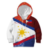 Philippines National Flag Day Kid Hoodie Polynesian and Yakan Tattoo Brush Style