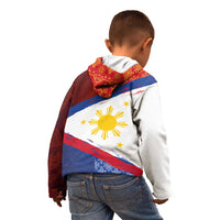 Philippines National Flag Day Kid Hoodie Polynesian and Yakan Tattoo Brush Style