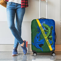 Solomon Island Crocodile and Shark Luggage Cover Polynesian Pattern LT03 - Polynesian Pride