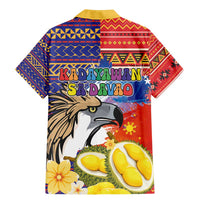 Philippines Kadayawan Family Matching Mermaid Dress and Hawaiian Shirt Filipino Eagle Durian with Polynesian and Igorots Pattern
