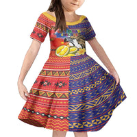 Philippines Kadayawan Family Matching Puletasi and Hawaiian Shirt Filipino Eagle Durian with Polynesian and Igorots Pattern