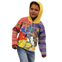 Philippines Kadayawan Kid Hoodie Filipino Eagle Durian with Polynesian and Igorots Pattern