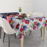 Hawaii and United States Together Tablecloth Seal of Hawaii and Bald Eagle - Polynesian Pride