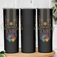 Philippines Kadayawan Festival Skinny Tumbler Polynesian Tribal Art Barong Style