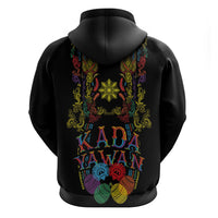Philippines Kadayawan Festival Zip Hoodie Polynesian Tribal Art Barong Style