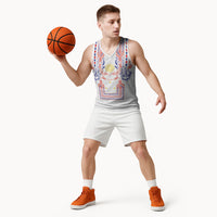 Philippines Barong Style Basketball Jersey Polynesian Kakau Art Tattoos with Tribal Filipino Sun