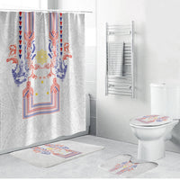Philippines Barong Style Bathroom Set Polynesian Kakau Art Tattoos with Tribal Filipino Sun