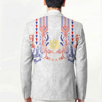 Philippines Barong Style Blazer Polynesian Kakau Art Tattoos with Tribal Filipino Sun LT03 - Polynesian Pride