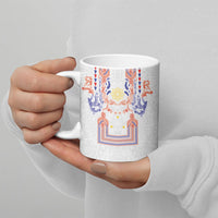 Philippines Barong Style Ceramic Mug Polynesian Kakau Art Tattoos with Tribal Filipino Sun