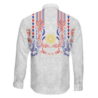 Philippines Barong Style Family Matching Long Sleeve Bodycon Dress and Hawaiian Shirt Polynesian Kakau Art Tattoos with Tribal Filipino Sun LT03 - Polynesian Pride