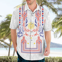 Philippines Barong Style Hawaiian Shirt Polynesian Kakau Art Tattoos with Tribal Filipino Sun LT03 - Polynesian Pride