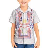 Philippines Barong Style Hawaiian Shirt Polynesian Kakau Art Tattoos with Tribal Filipino Sun LT03 - Polynesian Pride