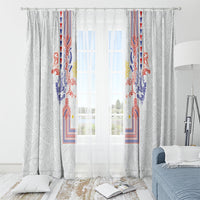 Philippines Barong Style Window Curtain Polynesian Kakau Art Tattoos with Tribal Filipino Sun