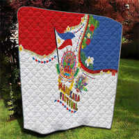 Philippines MassKara Festival Quilt Smile Masks with Hawaiian Art Pattern and Tropical Plants LT03 - Polynesian Pride