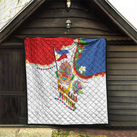 Philippines MassKara Festival Quilt Smile Masks with Hawaiian Art Pattern and Tropical Plants LT03 - Polynesian Pride