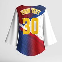 Philippines Basketball Custom Kimono Sleeve Blouse Pilipinas Tribal Pattern