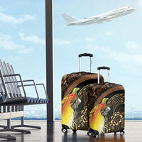 Papua New Guinea and Indonesia Batik Luggage Cover Bird of Paradise with Tribal Batik Patterns