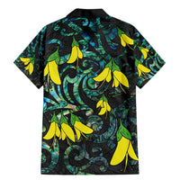 New Zealand Kowhai Flowers Family Matching Mermaid Dress and Hawaiian Shirt Maori Koru Pattern With Paua Shell Style LT03 - Polynesian Pride