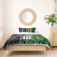 Custom Aotearoa South Africa Rugby Freedom Cup Bedding Set Maori Silver Fern Art and Sporty Flag SA - Polynesian Pride