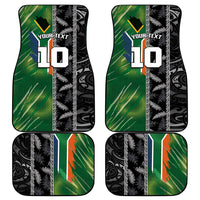 Custom Aotearoa South Africa Rugby Freedom Cup Car Mats Maori Silver Fern Art and Sporty Flag SA - Polynesian Pride
