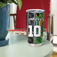 Custom Aotearoa South Africa Rugby Freedom Cup Tumbler Cup Maori Silver Fern Art and Sporty Flag SA - Polynesian Pride