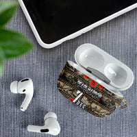 Pearl Harbor Remembrance Day AirPods Case Memories of December 7 with Red Poppy Lei - Polynesian Pride