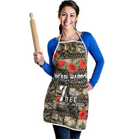 Pearl Harbor Remembrance Day Apron Memories of December 7 with Red Poppy Lei - Polynesian Pride