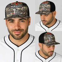 Pearl Harbor Remembrance Day Personalized Baseball Net Cap Memories of December 7 with Red Poppy Lei - Polynesian Pride