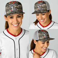 Pearl Harbor Remembrance Day Personalized Baseball Net Cap Memories of December 7 with Red Poppy Lei - Polynesian Pride