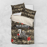 Pearl Harbor Remembrance Day Bedding Set Memories of December 7 with Red Poppy Lei - Polynesian Pride