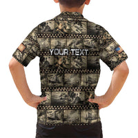 Pearl Harbor Remembrance Day Personalized Kid Hawaiian Shirt Memories of December 7 with Red Poppy Lei - Polynesian Pride