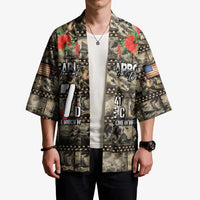 Pearl Harbor Remembrance Day Personalized Kimono Memories of December 7 with Red Poppy Lei - Polynesian Pride