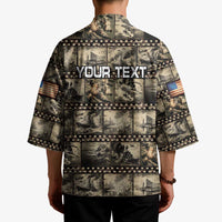 Pearl Harbor Remembrance Day Personalized Kimono Memories of December 7 with Red Poppy Lei - Polynesian Pride