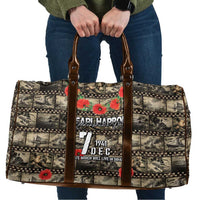 Pearl Harbor Remembrance Day Travel Bag Memories of December 7 with Red Poppy Lei - Polynesian Pride