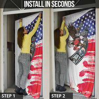 Pearl Harbor Remembrance Day Personalized Door Cover Lest We Forget - The Bald Eagle Remembers - Polynesian Pride