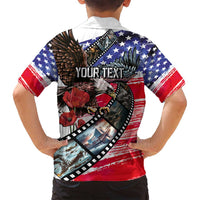 Pearl Harbor Remembrance Day Personalized Family Matching Long Sleeve Bodycon Dress and Hawaiian Shirt Lest We Forget - The Bald Eagle Remembers - Polynesian Pride