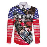 Pearl Harbor Remembrance Day Personalized Family Matching Off The Shoulder Long Sleeve Dress and Hawaiian Shirt Lest We Forget - The Bald Eagle Remembers - Polynesian Pride
