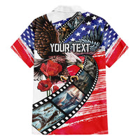 Pearl Harbor Remembrance Day Personalized Family Matching Short Sleeve Bodycon Dress and Hawaiian Shirt Lest We Forget - The Bald Eagle Remembers - Polynesian Pride