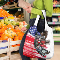 Pearl Harbor Remembrance Day Grocery Bag Lest We Forget - The Bald Eagle Remembers - Polynesian Pride
